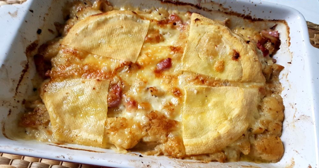 Gratin de choux fleur façon tartiflette