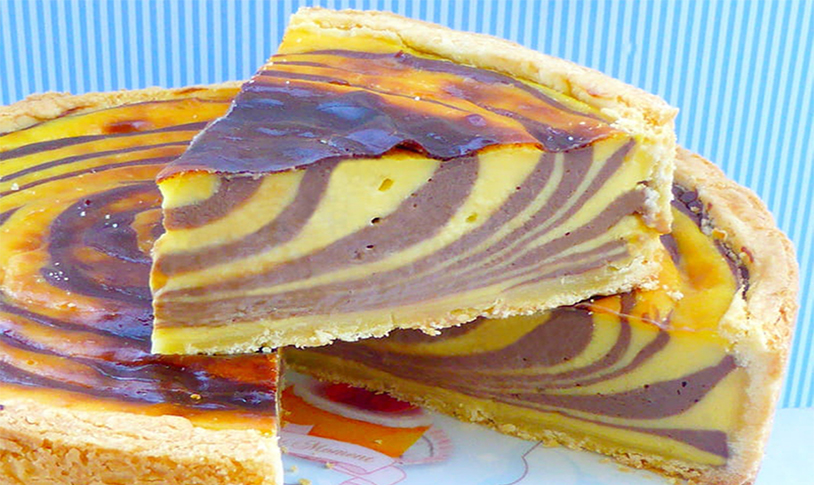 Flan pâtissier tigré ou zébré