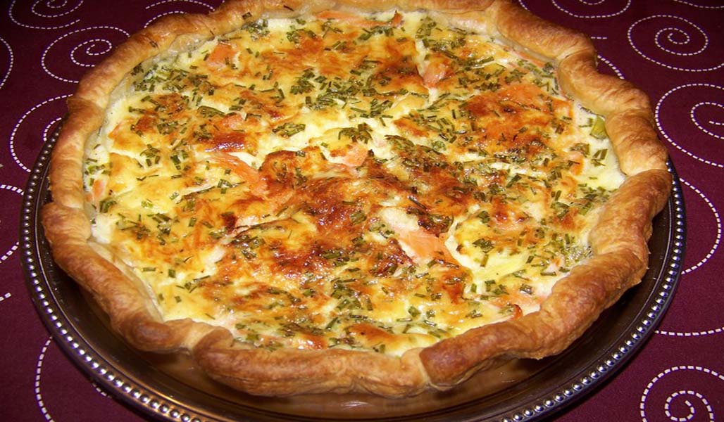 Quiche au saumon fumé