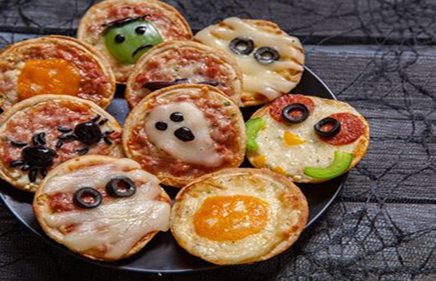 Mini pizza Halloween