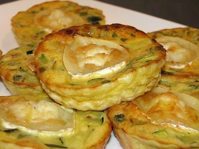 Quichettes sans pâte aux courgettes et au chèvre