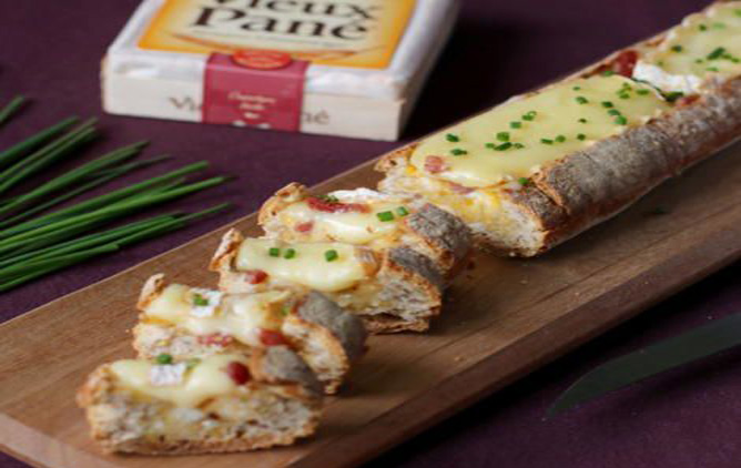 Baguette apéritive au fromage facile à préparer