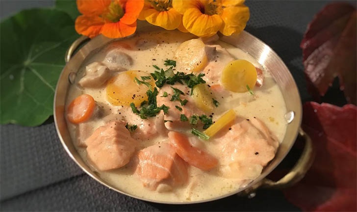 Blanquette de saumon un plat simple et rapide à préparer