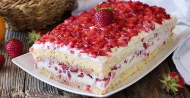 Gâteau aux fraises et au mascarpone