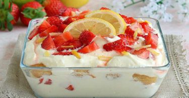 Tiramisu aux fraises et au citron recette facile