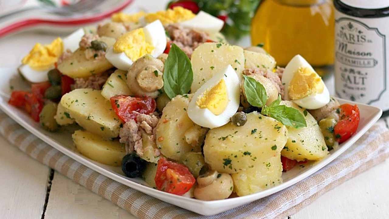 Salade pommes de terre aux champignons