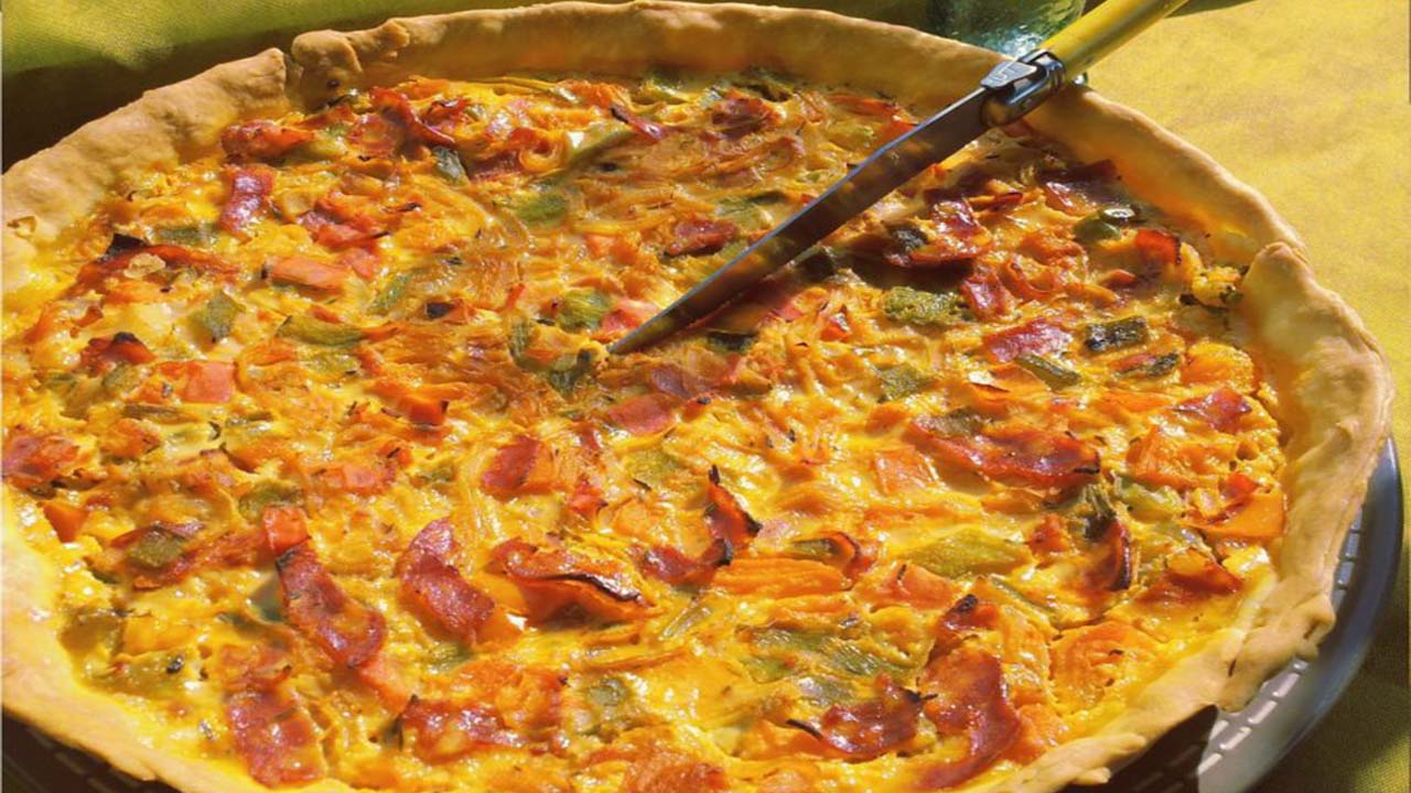 Tarte aux poivrons grillés et au chorizo