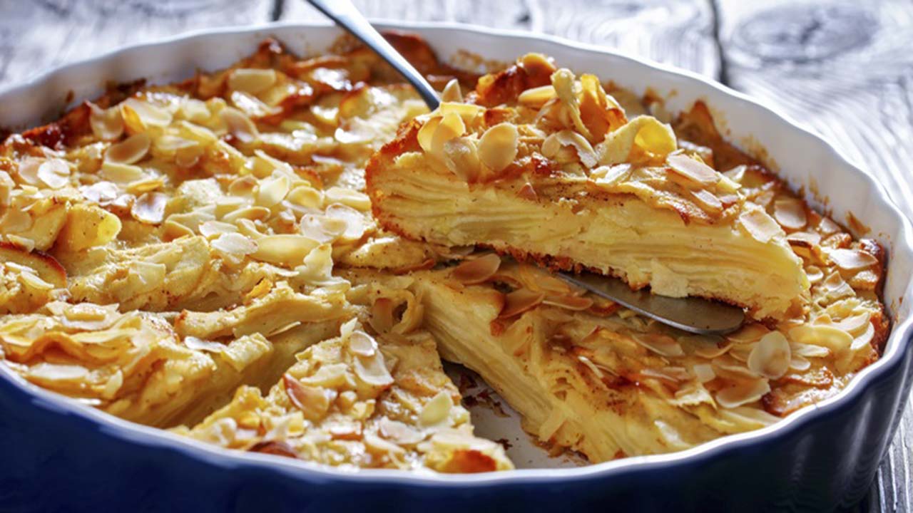 Gâteau invisible aux pommes, léger et fondant !